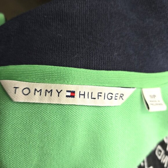 Tommy Hilfiger Y2K Apple Green White Embroidered Large Logo Full Zip Jacket - Picture 8 of 9